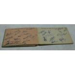 Autographs Sporting - a 1950s autograph book, mostly football and cricket inc Derby county 1952