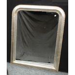 A 19th century style silvered overmantel mirror