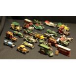 Model Cars - a Lesney model of a carriage, Lipton's Tea; another Fire Engine; others, steam