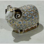 A Royal Crown Derby Premier Ram paperweight, gold stopper, unboxed, Limited Edition No.234