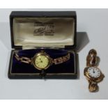 Lady's 9ct gold watches (2)