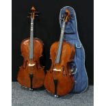 Stentor student one cello; another cased.(2)