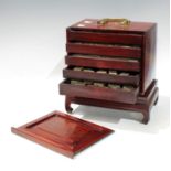 A Chinese Mahjong set, cased