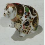 Royal Crown Derby Old Imari Bulldog paperweight, gold stopper, unboxed