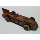 Tinplate - an English clockwork tiplate racing car