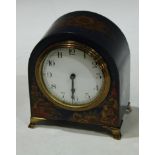 A Chinoiserie lacquered mantel clock, French movement