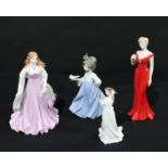 A Royal Worcester figurine, Diana Princess of Wales; a Coalport figure, Happy Birthday 2007; a Royal