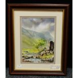 John Dugmore, Clouds Over Glen Coe, signed, watercolour, 26cm x 19cm