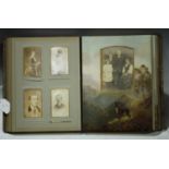 A 19th century Scottish carte de visite/photograph album, filled