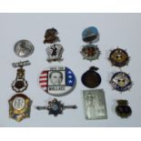 Badges - Marine, Coronation, Weymouth, speedway, etc; A Royal Army Service Corps silver and enamel