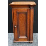 A Victorian mahogany single door stationery/side cabinet, fitted interior with pigeon holes