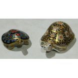 A Royal Crown Derby Indian Star Tortoise paperweight, gold stopper, unboxed and a Royal Crown
