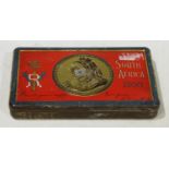 Militaria - a 1900 Boer War/South Africa, a Queen Victoria Christmas tin, blue banded border to