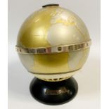 A transistor six Fleetwood radio in the form of a world globe