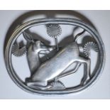 A Georg Jensen silver brooch designed by Arno Malinowski, mode no.256, pierced and cast with a