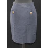 Luxury Fashion - a vintage Valentino lady's blue skirt, size 12, labelled