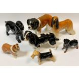 Beswick dog models - Corona Garth Stroller; Hajubah of Davlen; Airedale; Spaniel; black Labrador;
