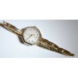 A 9ct gold lady`s watch