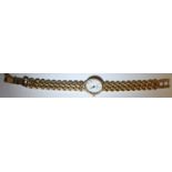 A Rotary ladies 9ct gold cased fancy link bracelet wristwatch, 16.3g gross