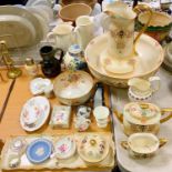 Ceramics and Glass - Royal Crown Derby Posie trinket dishes, Crown Devon Fieldings dressing table