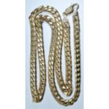 A 9ct gold curb chain, 42g