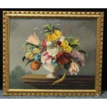 Jakoba Stilll Life - Flowers in Vase signed, oil on canvas, 49.5cm x 59.5cm
