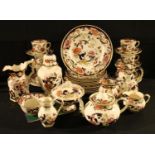 A Masons Ironstone Mandalay pattern tea set, for six; a dinner plates, ginger jar and cover; etc (