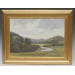 Enid M Cartwright Moel Bentwych, North Wales signed, dated 1912, oil on board, 24.5cm x 34.5cm