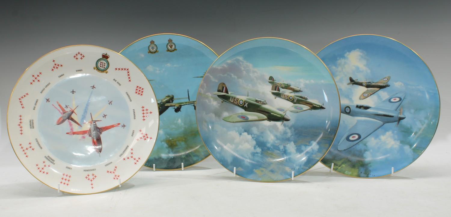 A Coalport RAF commemorative plate, The Spitfire; others, The Hurricane, Aerial Ambassadors and