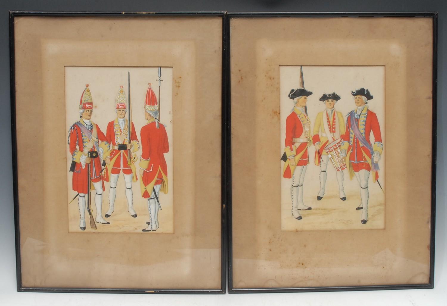 E.V. Howell (English School, early 20th century) A pair of Military Uniform Studies, Office, Pte &