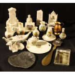 Crested Ware ? a Willow Art china model of St Ann?s well, Buxton crest; Alexandra china miniature