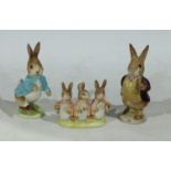 Beswick Beatrix Potter Peter Rabbit figure; Beswick Beatrix Potter Mr Benjamin Bunny figure and