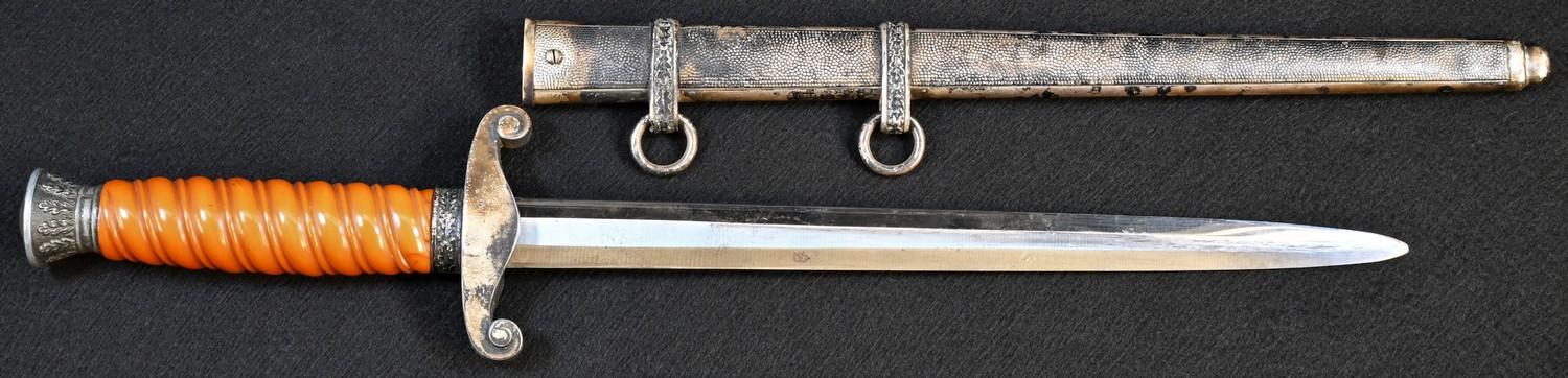 A Third Reich Nazi German Wermacht dress dagger, by Alcoso, Solingen, 24.5cm straight pointed - Bild 4 aus 4