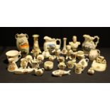 Isle of Man, Manx Interest - crested ware miniatures including an Arcadian China bust of King George