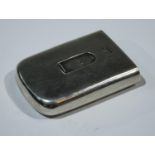 A Victorian silver Needham's Patent sliding vesta case, hinged mechanism with striker to end, 5cm