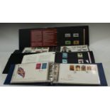 Stamps - Chanel Islands presentation packs and first day covers in four albums