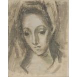 T Po**t** (European School 20th century) Portrait of a Lady indistictly signed and dated 1946,