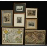Pictures & Prints - 19th century and later maps and engravings including Henley, Cumberland,