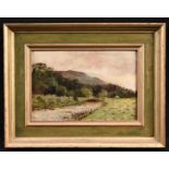 Lily Day (early 20th century) Making Hay signed, dated 24, oil on board, 16.5cm 24cm