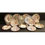 Mason Ironstone - early to mid 19th century plates, various patterns; etc, impressed and printed