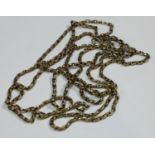 A 9ct gold muff chain, 44.2g