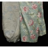 Textiles - a pair of floral curtains, Ashley Wilde; another pair, John Lewis