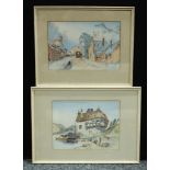 Continental School A Pair, Lund and Stoltzenfels, Rhine one indistinctly signed, dated 1864,