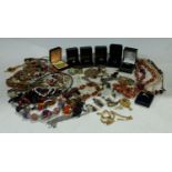 Costume Jewellery - various rings, necklaces, earrings, pendants, etc