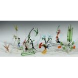 Art Glass - twelve Venetian type novelty glass models, comprising a hound and huntsman, a novelt