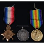 Medals, World War I, a set of three, 1914-15 Star, British War and Victory, named to 2487 Pte S