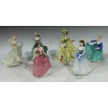 Royal Doulton Ladies - Best Wishes, HN3971, Janette, HN3415, Miss Kay, HN3659, Millennium