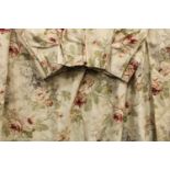 Textiles - a large floral curtain, country house style, linen union, possibly Sanderson