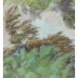 Contemporary School Woodland Foliage signed with initals K.W., oil on board, 46cm x 42cm