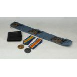 Medals, World War I, a pair, British War and Victory, named to 84746 Gnr F E Yearsley, ribbons